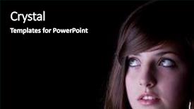  Presentation with corner - Presentation theme featuring teenage girl is looking in a corner isolated over black background background and a black colored foreground