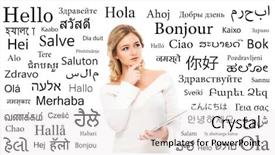  Presentation with teenage girl - Audience pleasing slides consisting of teenage girl study different world backdrop and a white colored foreground