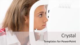  Presentation with survey - PPT layouts consisting of teenage girl udergoing eye background and a lemonade colored foreground