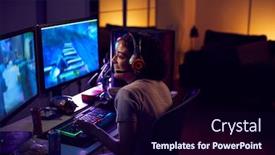  Presentation with home schoolng teens - Theme having teenage-girl-wearing-headset-gaming background and a wine colored foreground