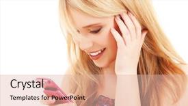  Presentation with teenage girl - Amazing PPT layouts having teenage girl with cell phone backdrop and a  colored foreground