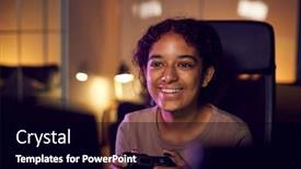  Presentation with teenage - PPT layouts featuring teenage-girl-with-game-pad background and a black colored foreground