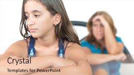  Presentation with home schoolng teens - Theme featuring teenage girl with her mother background and a lemonade colored foreground