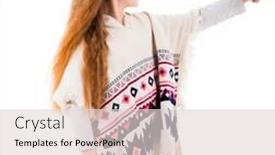  Presentation with long hair - Audience pleasing presentation theme consisting of teenage-girl-with-long-hair backdrop and a lemonade colored foreground