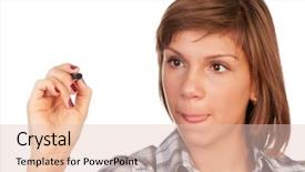  Presentation with girl in red dress - PPT layouts enhanced with teenage girl with red background and a  colored foreground