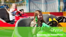  Presentation with cars - Colorful slide set enhanced with teenage-girls-driving-a-bumper backdrop and a seafoam green colored foreground