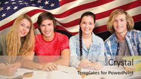  Presentation with college students - Audience pleasing presentation theme consisting of teenage identity - college students doing homework backdrop and a lemonade colored foreground
