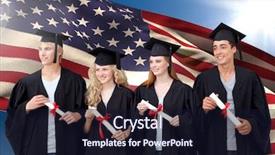  Presentation with digital identity - Beautiful presentation featuring teenage identity - digital composition of people backdrop and a wine colored foreground