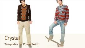  Presentation with geek - Colorful slides enhanced with teenage identity - geek and skater backdrop and a cream colored foreground
