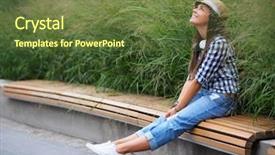  Presentation with teenage girl - Amazing slide deck having teenage life - smiling attractive girl backdrop and a tawny brown colored foreground