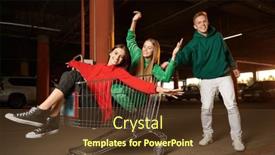  Presentation with parking lot - PPT theme with teenage-lifestyle-portrait background and a tawny brown colored foreground