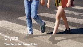  Presentation with teenage girl - Slide deck consisting of teenage-schoolchildren-a-boy background and a coral colored foreground