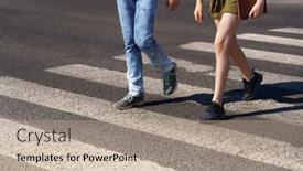  Presentation with teenage girl - PPT theme featuring teenage-schoolchildren-a-boy background and a coral colored foreground