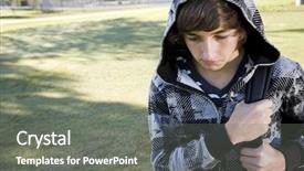  Presentation with teenage - PPT layouts consisting of boy sad - teenage student 15 years carrying background and a gray colored foreground