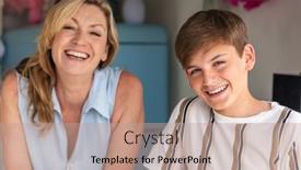 Presentation with teen - PPT layouts enhanced with teenage-teen-boy-son-laughing background and a coral colored foreground