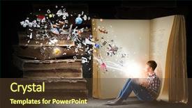  Presentation with jeans - Audience pleasing presentation theme consisting of teenager boy in jeans backdrop and a tawny brown colored foreground