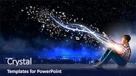  Presentation with jeans - PPT theme consisting of teenager boy in jeans background and a navy blue colored foreground