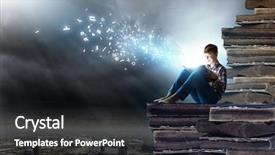  Presentation with jeans - Beautiful slide set featuring teenager boy in jeans backdrop and a dark gray colored foreground