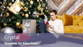  Presentation with teenager alone - Presentation theme featuring teenager-boy-sitting-alone background and a ocean colored foreground