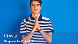  Presentation with forgiveness - Cool new PPT theme with teenager-boy-wearing-casual-t backdrop and a ocean colored foreground