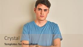  Presentation with negative - Theme having teenager-boy-wearing-casual-t background and a coral colored foreground