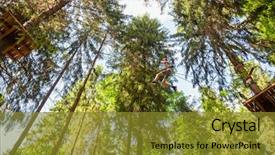  Presentation with safety - Presentation design consisting of teenager boy wearing safety harness background and a gold colored foreground