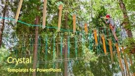  Presentation with obstacle course - Colorful PPT layouts enhanced with teenager boy wearing safety harness backdrop and a tawny brown colored foreground