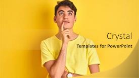  Presentation with thinking - Beautiful slides featuring teenager-boy-wearing-yellow-t backdrop and a yellow colored foreground