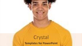  Presentation with yellow - Slide deck enhanced with teenager-boy-with-yellow-t background and a yellow colored foreground