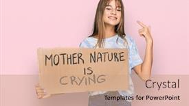  Presentation with protest - Cool new theme with teenager-caucasian-girl-holding-mother backdrop and a coral colored foreground