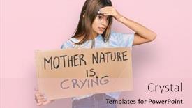  Presentation with protest - Cool new slide set with teenager-caucasian-girl-holding-mother backdrop and a lemonade colored foreground