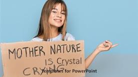  Presentation with protest - Audience pleasing presentation design consisting of teenager-caucasian-girl-holding-mother backdrop and a coral colored foreground