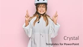  Presentation with hope - Audience pleasing PPT layouts consisting of teenager-caucasian-girl-wearing-bike backdrop and a lemonade colored foreground