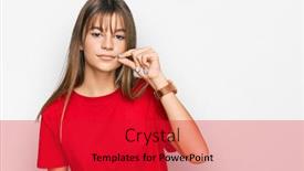  Presentation with lips mouth - PPT layouts enhanced with teenager-caucasian-girl-wearing-casual background and a red colored foreground