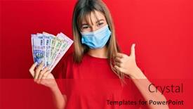  Presentation with medical sign - Slide set consisting of teenager-caucasian-girl-wearing-medical background and a crimson colored foreground