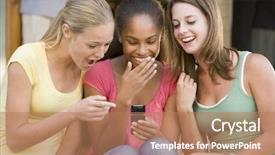  Presentation with teenage - Amazing presentation having teenager cell phone - teenage girls texting backdrop and a coral colored foreground