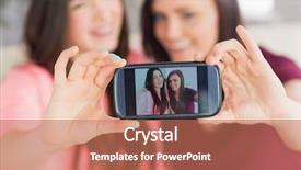  Presentation with little girls birthday - Amazing slide set having teenager cellphone - two happy teenage girls sitting backdrop and a coral colored foreground