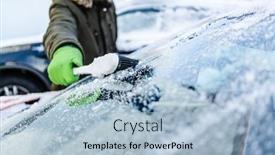  Presentation with car cleaning - PPT layouts with teenager-cleans-car background and a light blue colored foreground