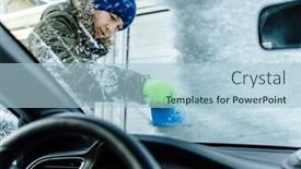  Presentation with car cleaning - Slides enhanced with teenager-cleans-car background and a light blue colored foreground