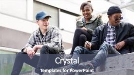  Presentation with drug addiction - Cool new presentation design with teenager drug addiction - group of young friends sitting backdrop and a ocean colored foreground