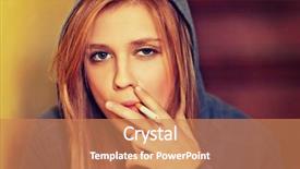  Presentation with smoking - Audience pleasing PPT theme consisting of teenager drug addiction - teenage woman sitting on stairscase backdrop and a  colored foreground