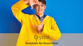  Presentation with fisherman - PPT theme consisting of teenager-fisherman-boy-wearing-yellow background and a gold colored foreground