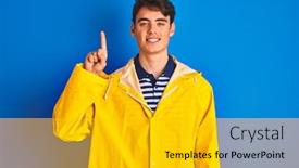  Presentation with fisherman - Presentation having teenager-fisherman-boy-wearing-yellow background and a gold colored foreground