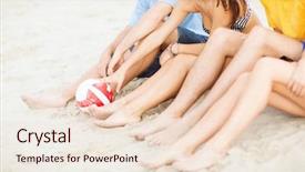  Presentation with happy holidays - Amazing PPT theme having close up of teenager friend backdrop and a lemonade colored foreground