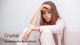  Presentation with african american teenager girl - Slides consisting of teenager girl having a heartache background and a soft green colored foreground