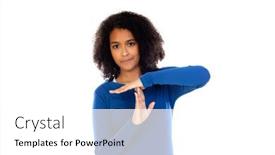 Presentation with blue - PPT layouts enhanced with teenager-girl-wearing-blue-sweater background and a white colored foreground