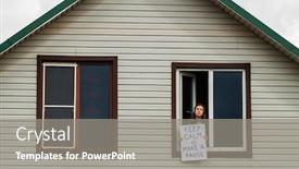  Presentation with keep calm - Presentation having teenager-girl-with-a-keep background and a gray colored foreground