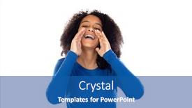  Presentation with afro - Presentation theme having teenager-girl-with-afro-hair background and a ocean colored foreground