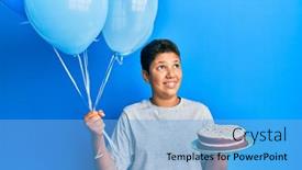  Presentation with birthday boy - Audience pleasing PPT layouts consisting of teenager-hispanic-boy-celebrating-birthday backdrop and a light blue colored foreground