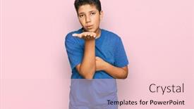  Presentation with kiss - Beautiful presentation theme featuring teenager-hispanic-boy-wearing-casual backdrop and a lemonade colored foreground